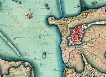 Détail d'une carte de Saint-Malo