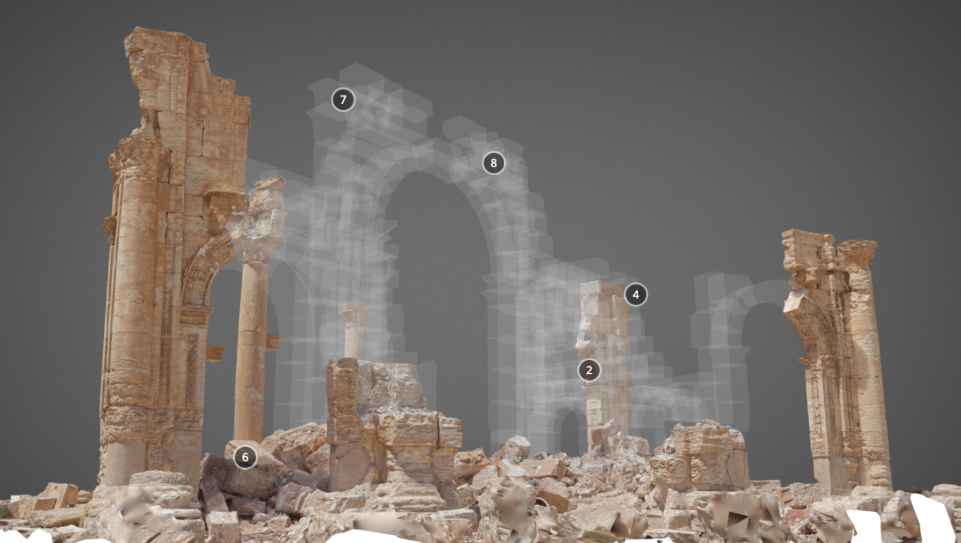 3D Arc triomphe Palmyre