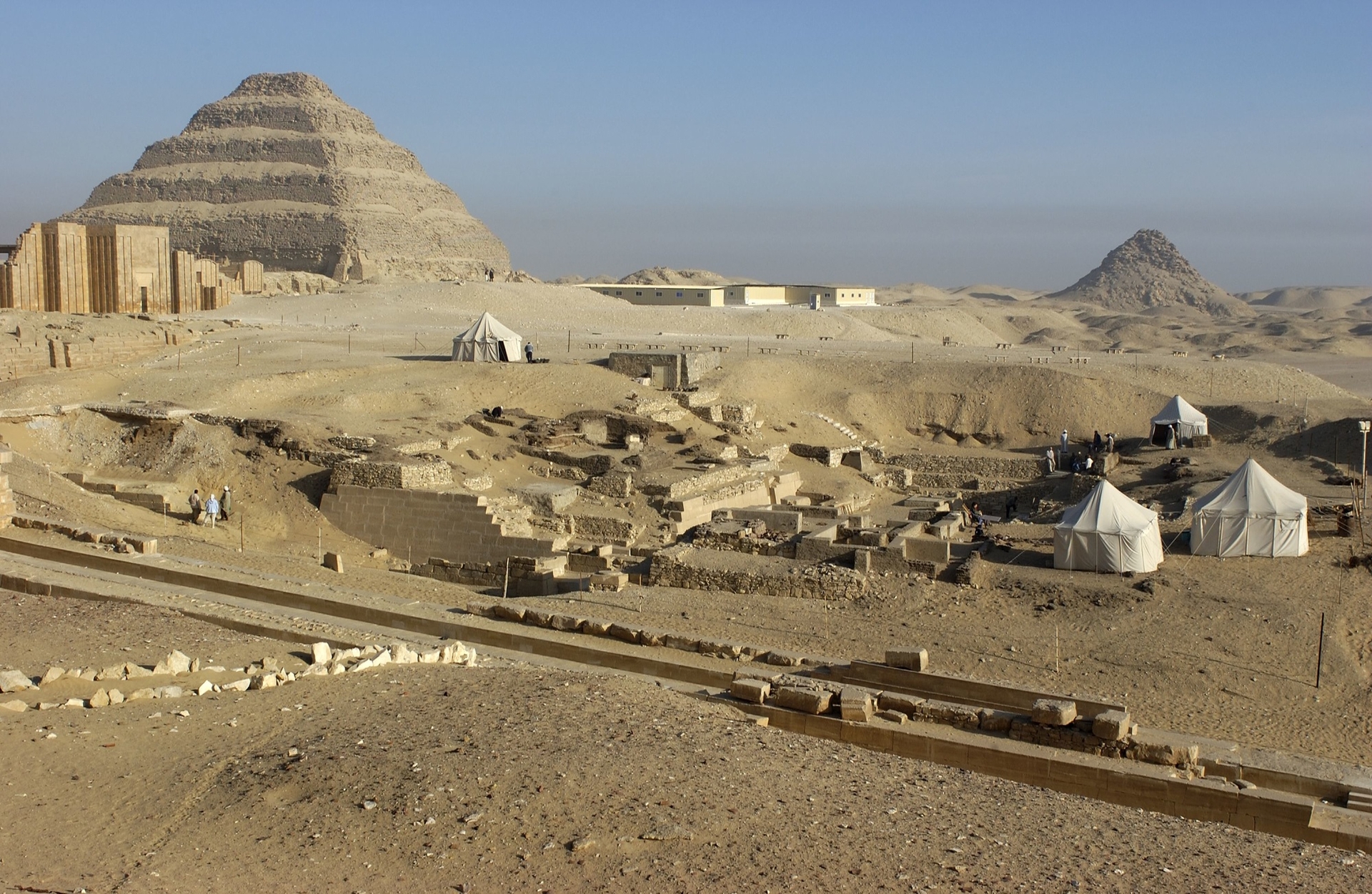 Masataba d'Akhethetep à Saqqara (Égypte). © Christian Décamps. Mission du Louvre à Saqqara