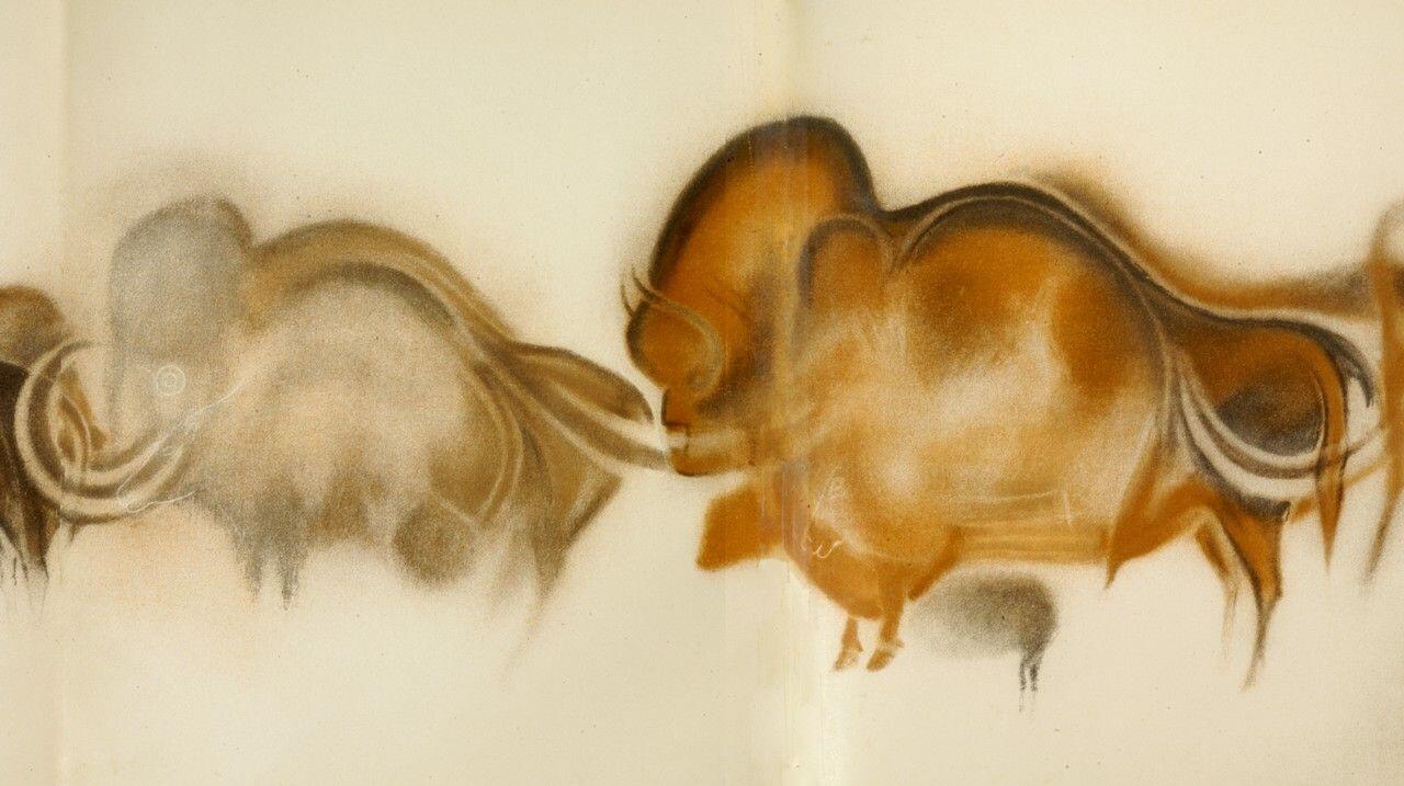 Bandes de bisons, mammouths, rennes et chevaux