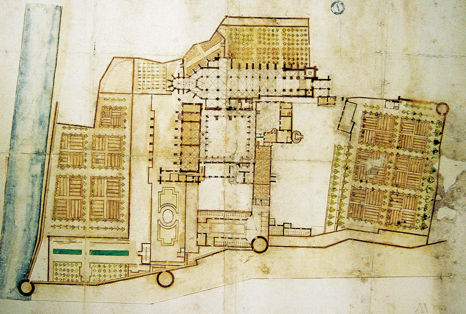 Abbaye Saint-Germain, plan vers 1700