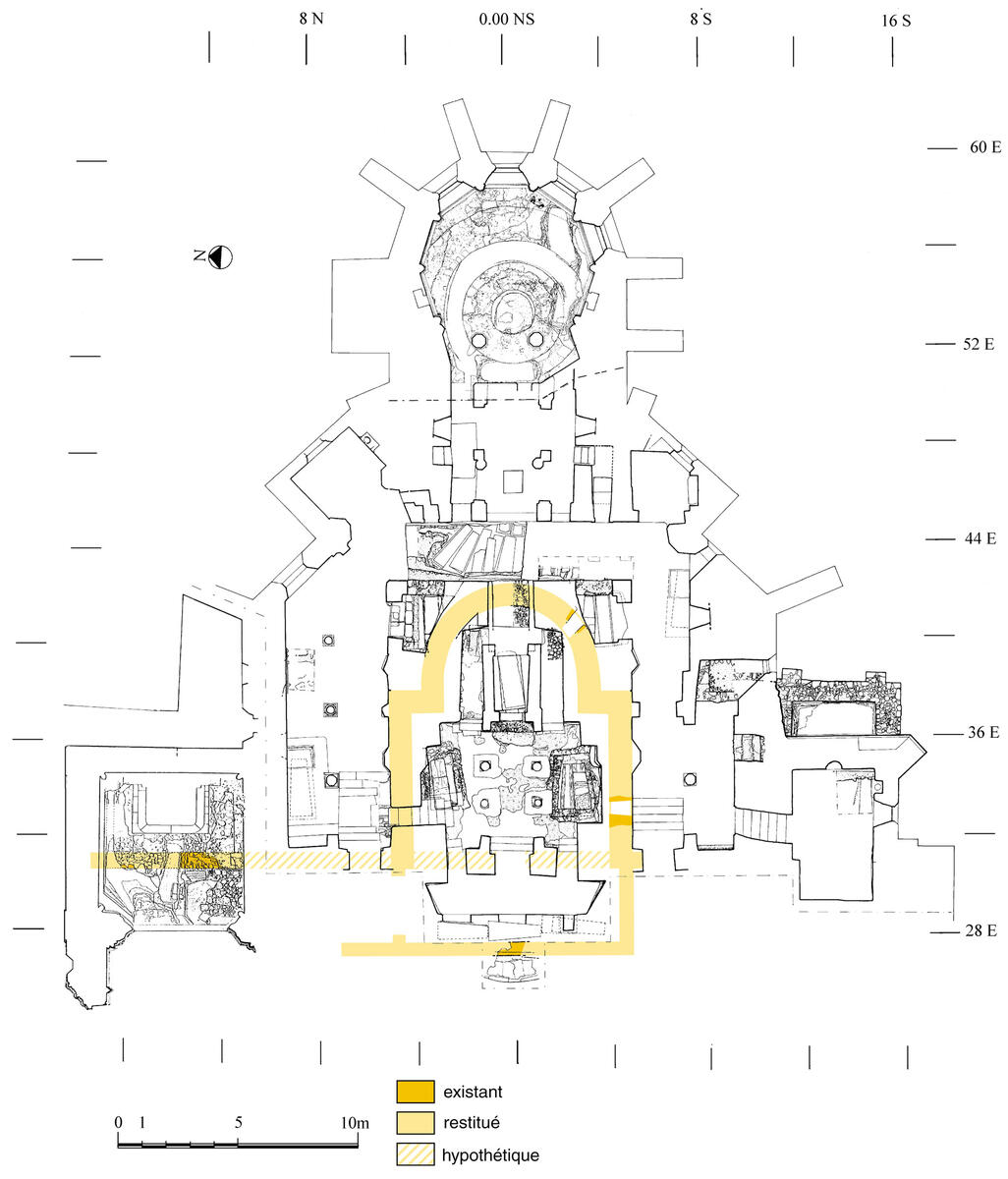 Saint-Germain d'Auxerre, Crypte, archéologique et restitution au Ve siècle