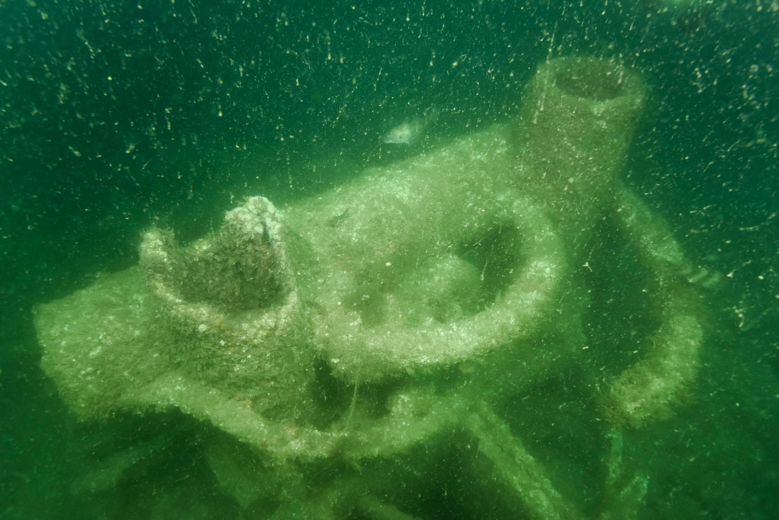 Point de remorquage, au centre de l’épave du HMRT Dundas