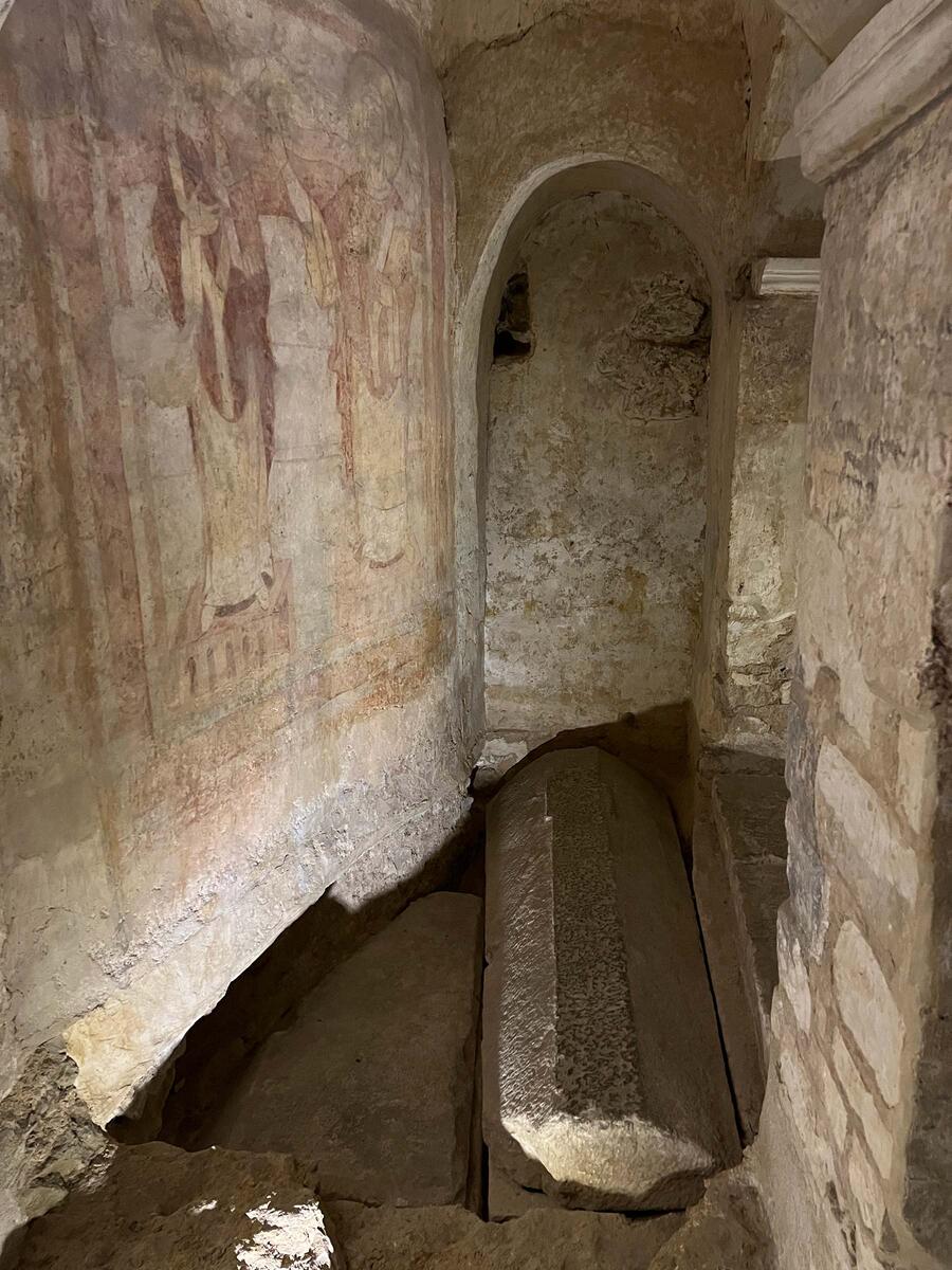 Saint-Germain d'Auxerre. Cubicule nord, vue générale depuis l'ouest