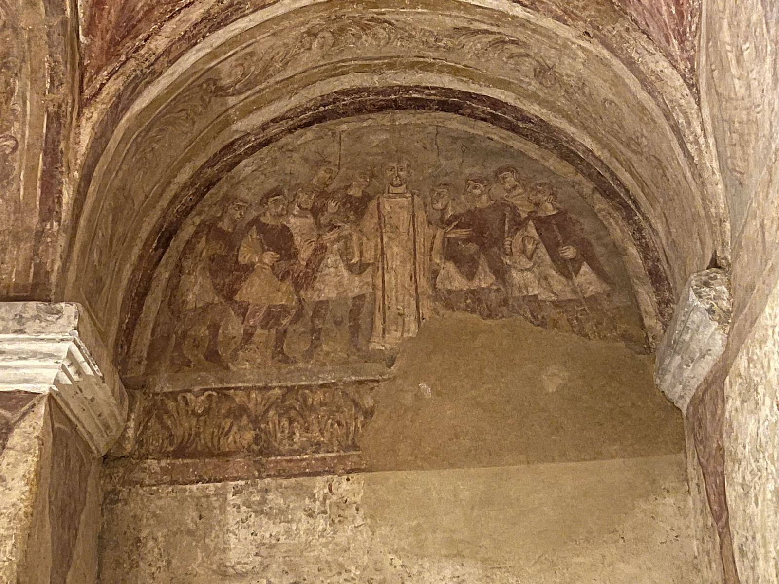 Saint-Germain d'Auxerre. Oratoire Saint-Etienne, mur ouest, Extase