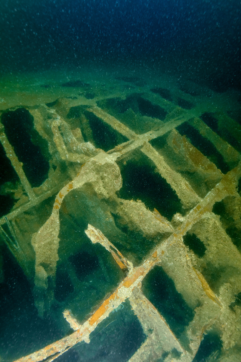 Effets de la corrosion métallique sur la coque du destroyer HMS Lawford