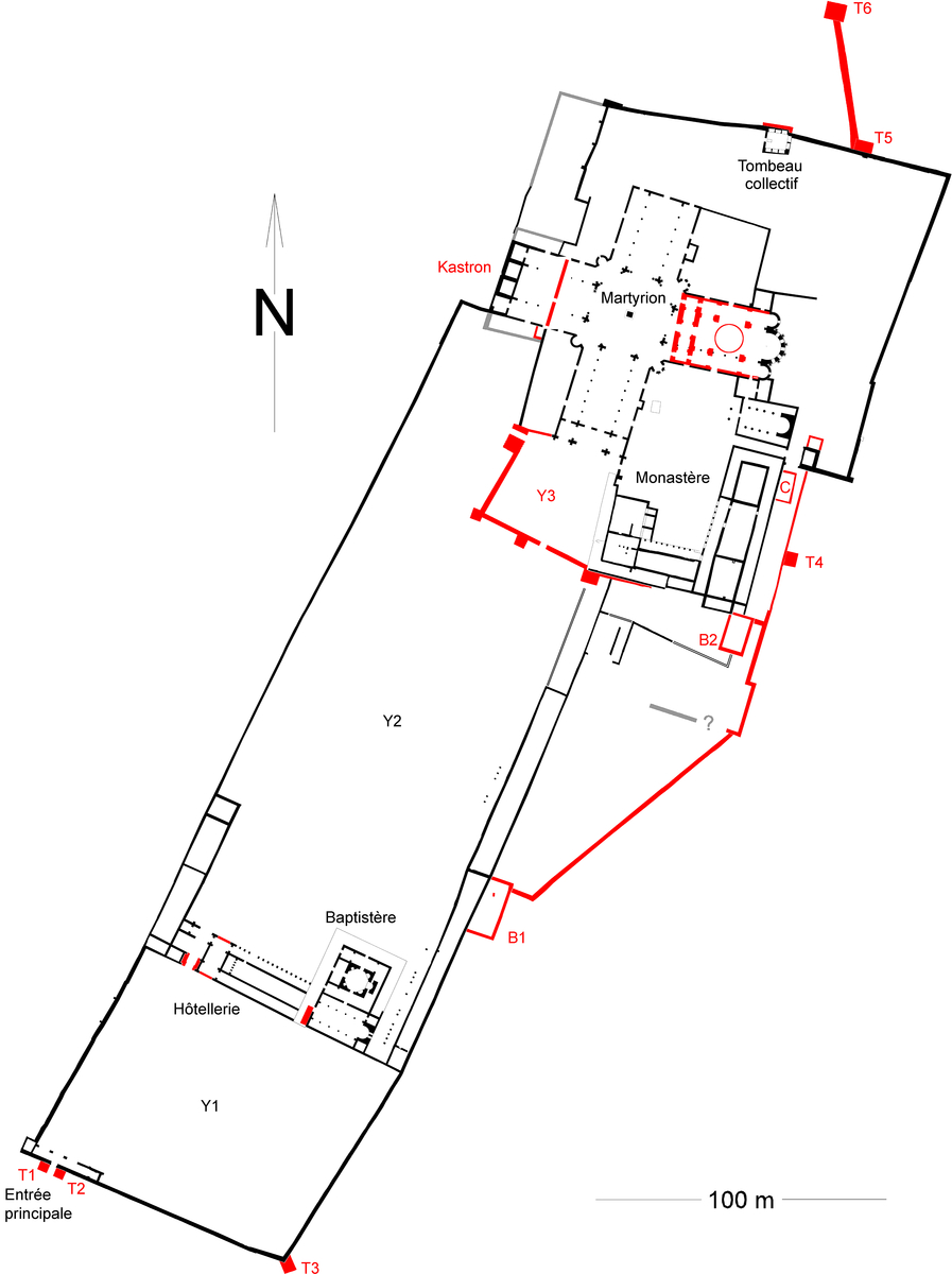 Plan du sanctuaire de Saint-Syméon