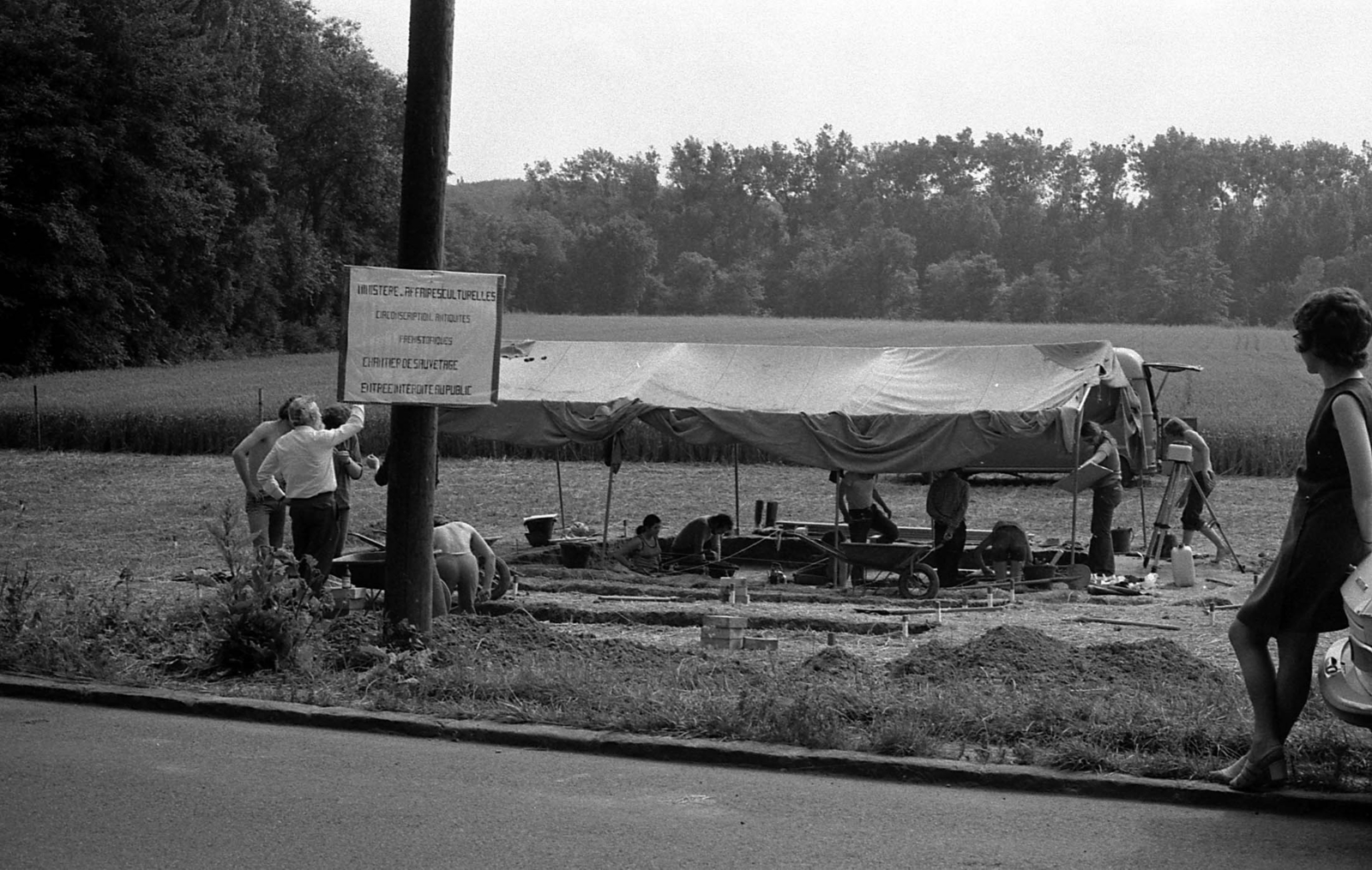 La première campagne de fouilles en 1972