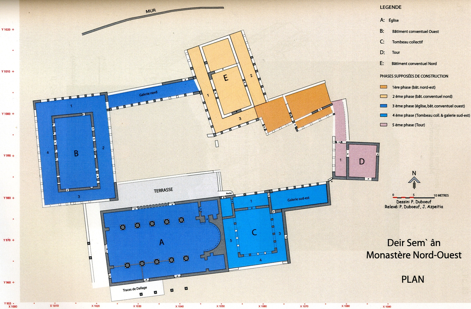 Plan du monastère nord-ouest