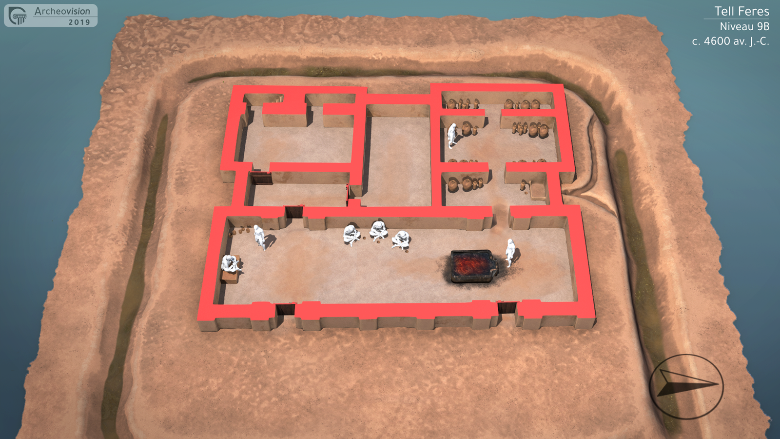 Niveau 9B (c. 4600 av. J.-C) : L’état d’origine du bâtiment