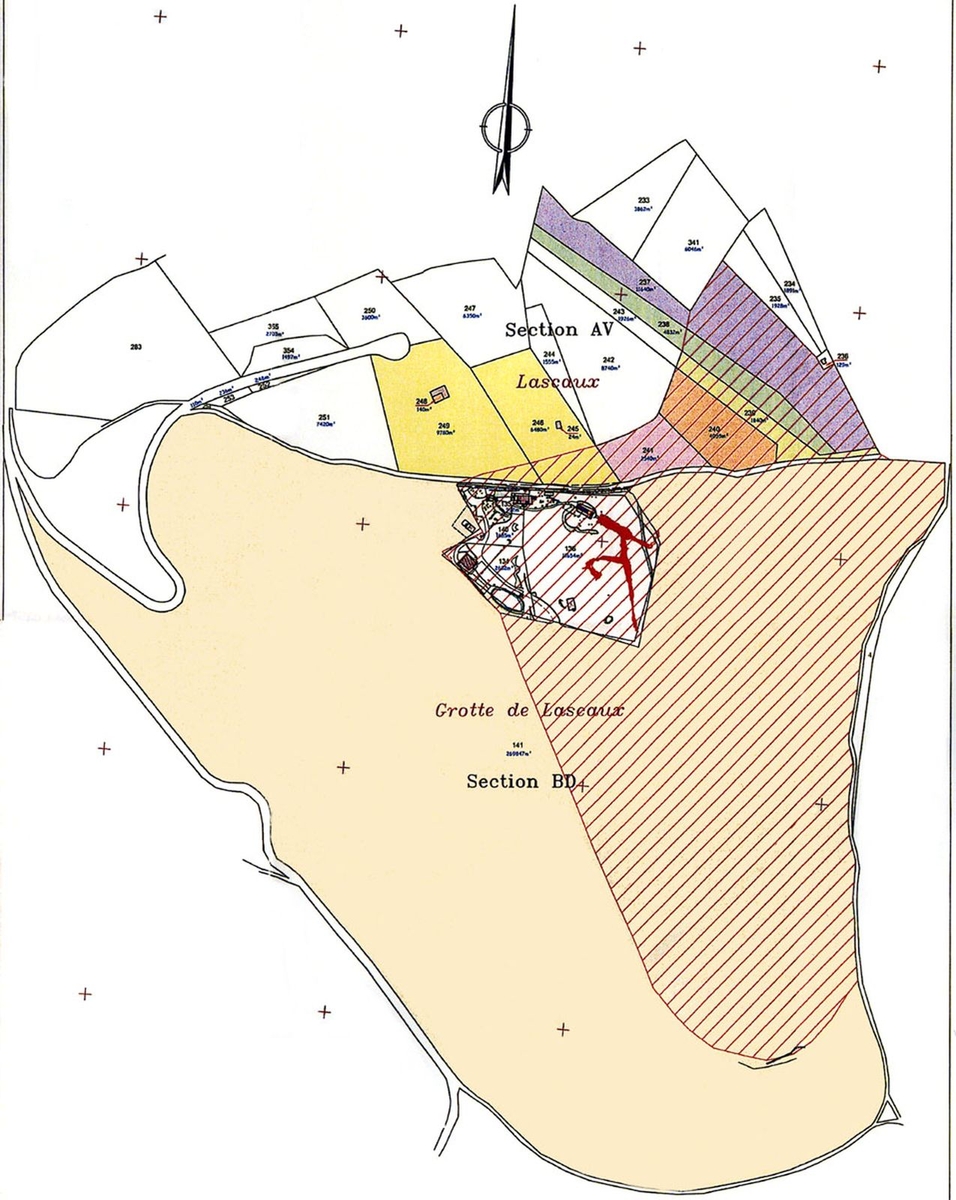 Plan de la colline de Lascaux pour le projet de "sanctuarisation"