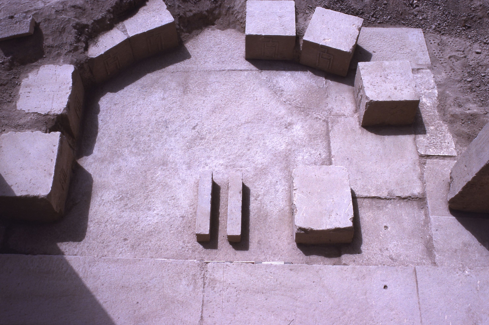 Vue zénithale de la plateforme