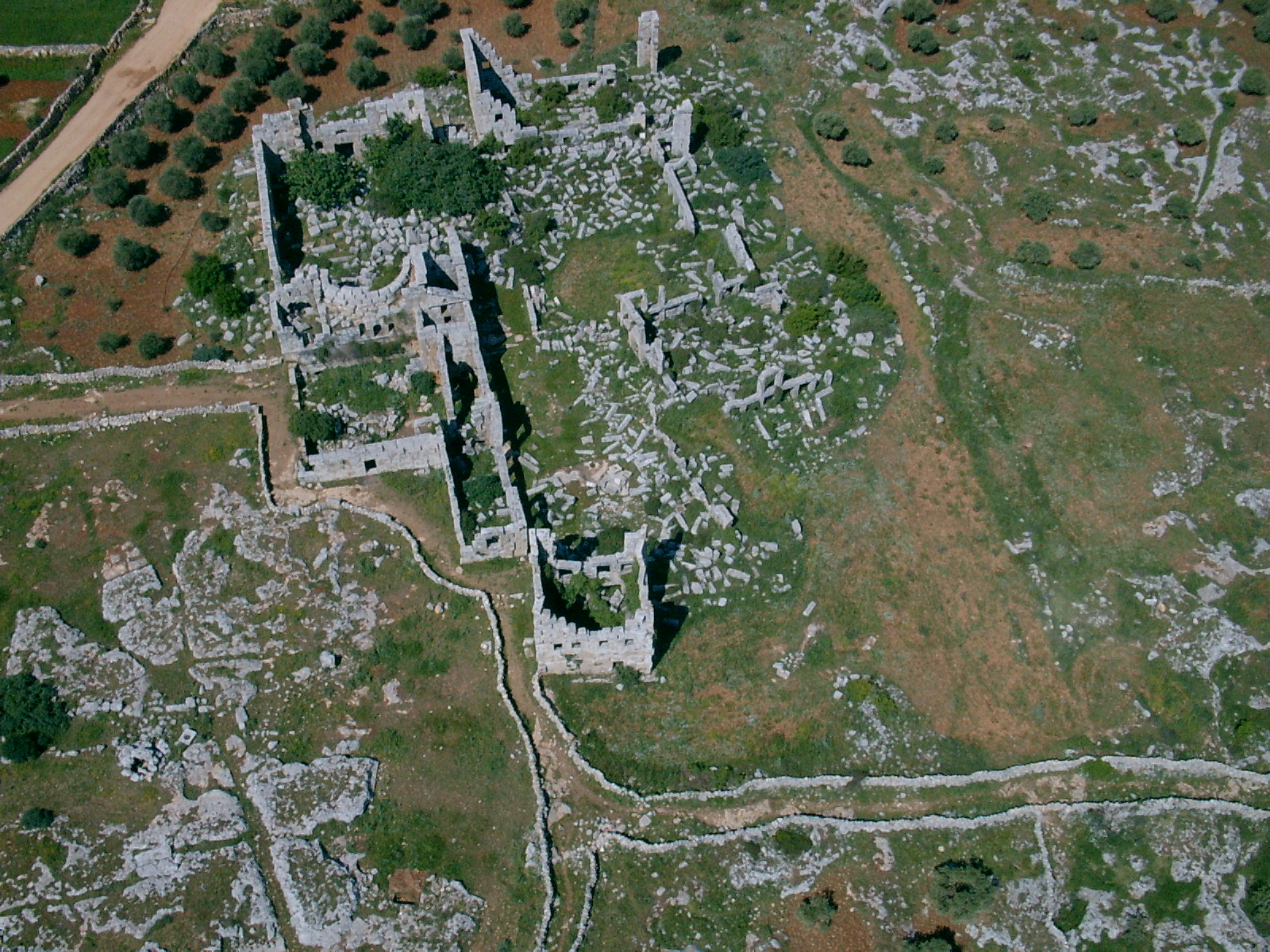 Vue aérienne du monastère nord-ouest