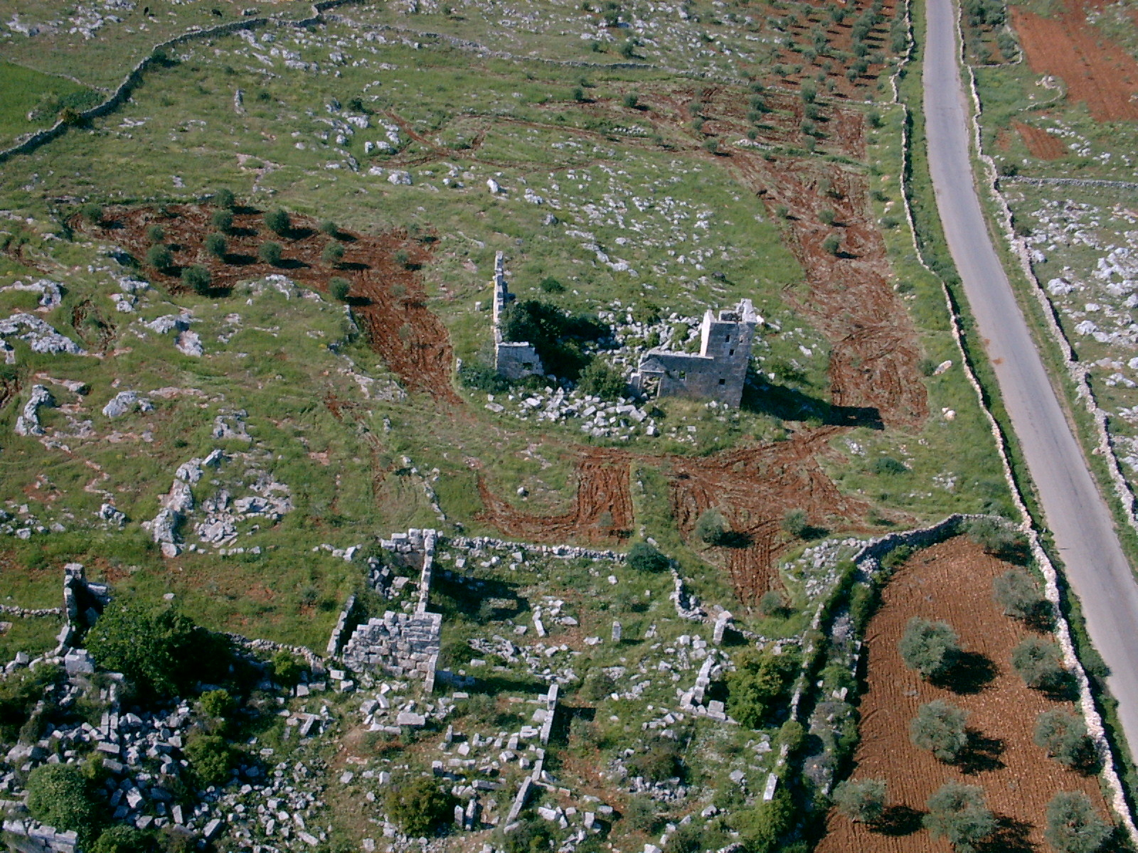Vue aérienne de l'église nord
