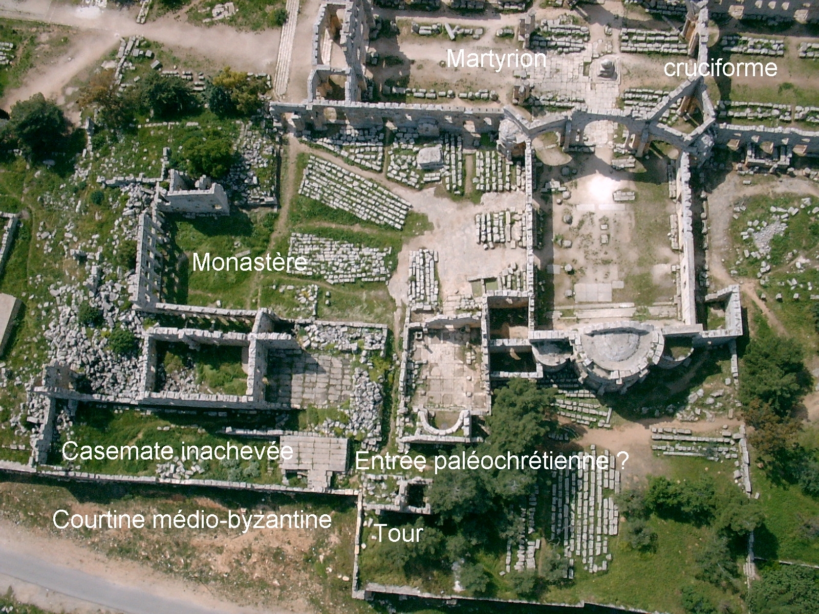 Vue aérienne du monastère