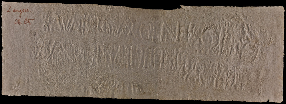 Photographie d'un estampage d'une inscription de Langres réalisée par Charles Cournault