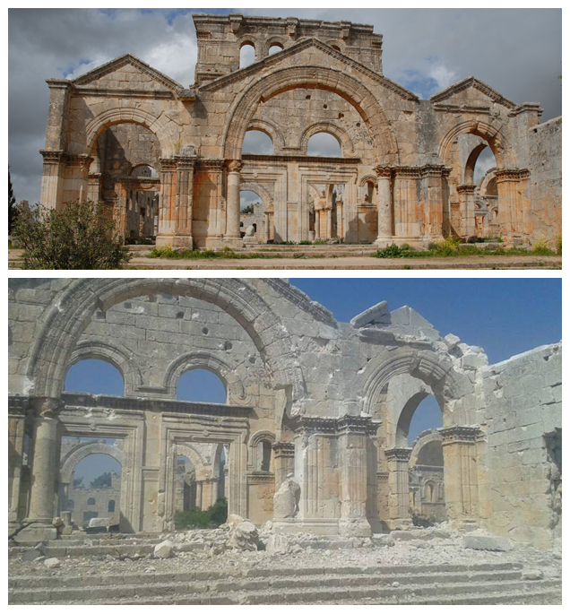 Dégât du porche du martyrion