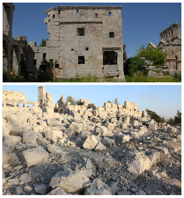 Destruction de l’aile ouest du monastère