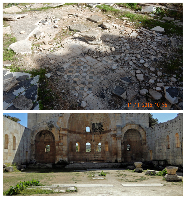 Dégât du sol de la basilique est