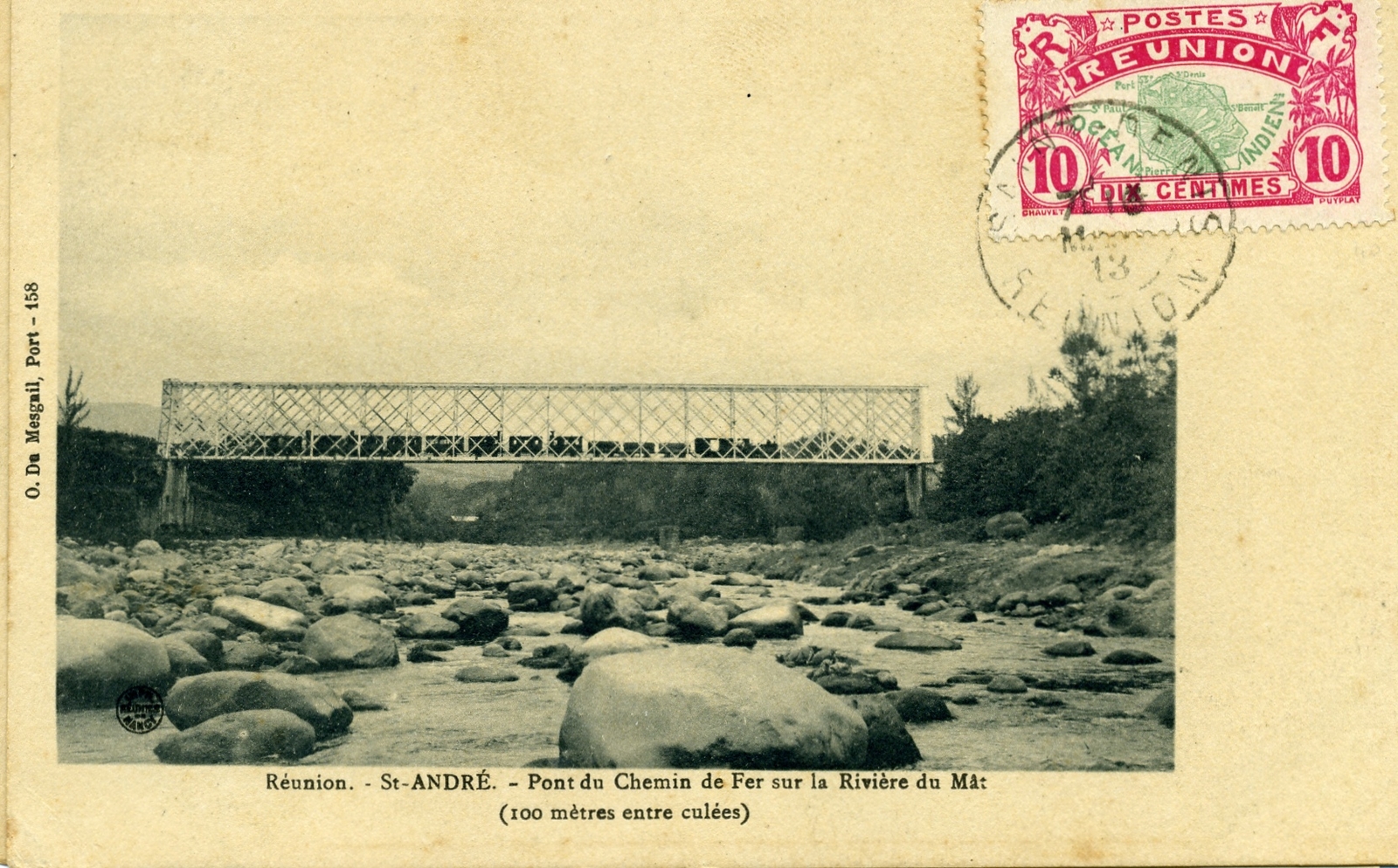 Railway bridge over the Rivière du Mât 