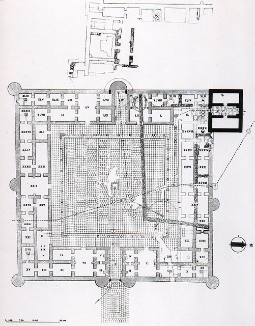 Plan du palais de Qasr al-Hayr al-Gharbî