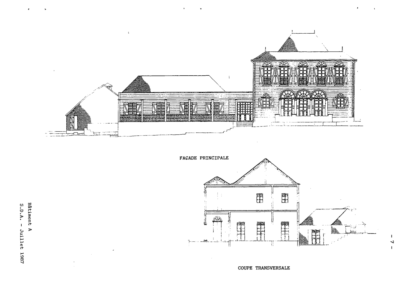 Record of the mansion house (Saint-Louis, Domaine de Maison Rouge, 1987)