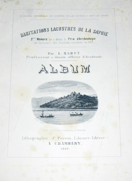Page de titre de Laurent Rebut sur Les habitations lacustres de la Savoie