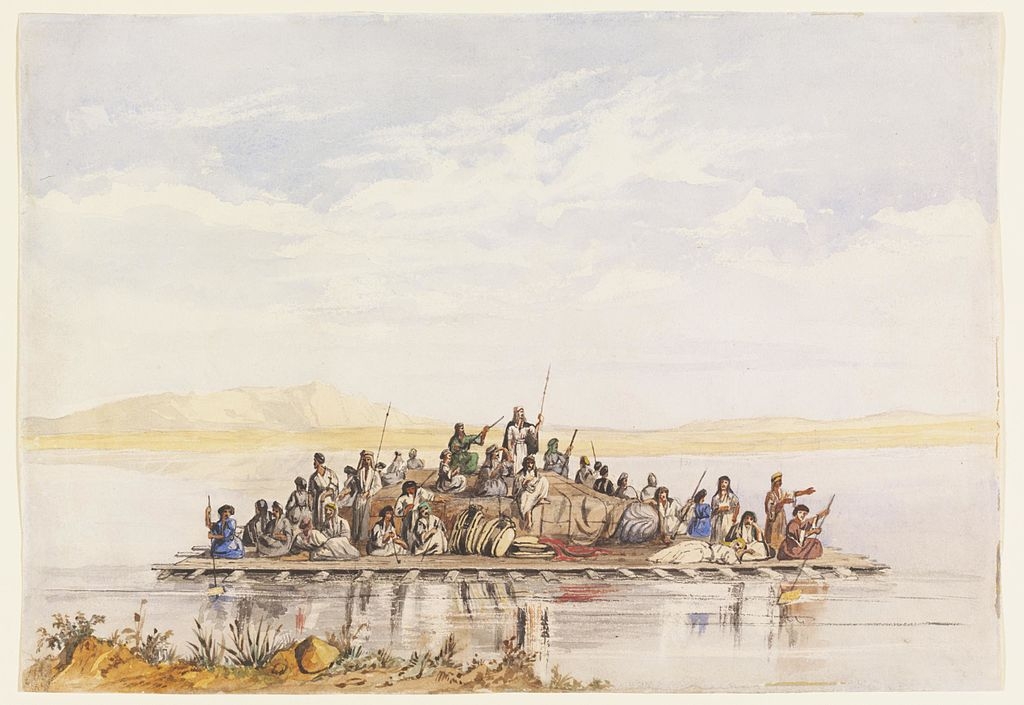Transport des taureaux ailés. Frederick Charles Cooper, 1850