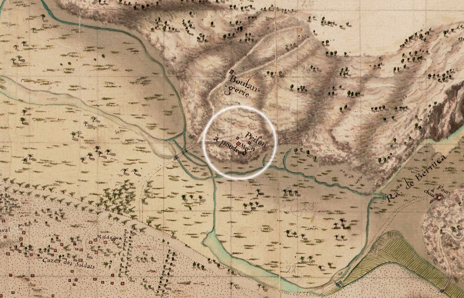 Carte de Saint-Paul, après 1733