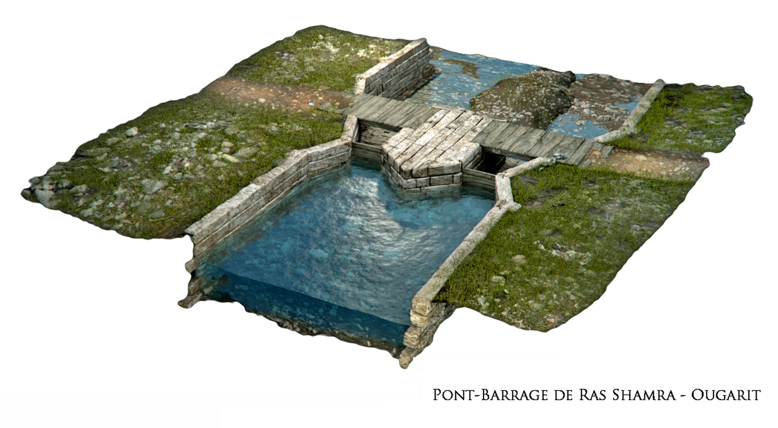 Restitution 3D du pont-barrage sur le Nahr ed-Delbé