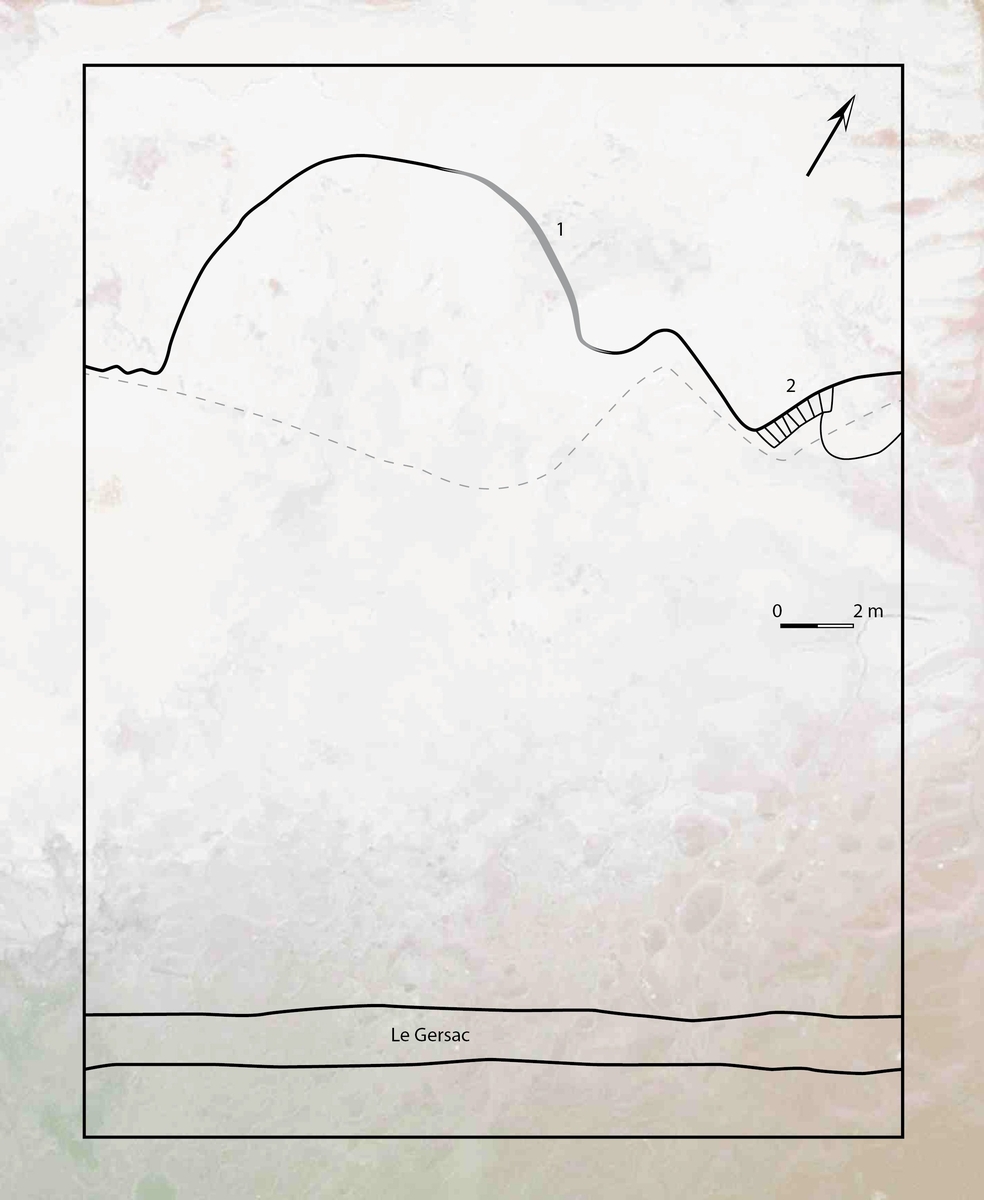 Plan de la Chaire-à-Calvin, Abri sous-roche magdalénien.