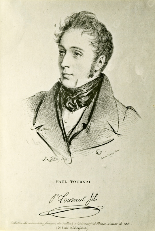 Gravure et signature de Paul Tournal datant de 1830