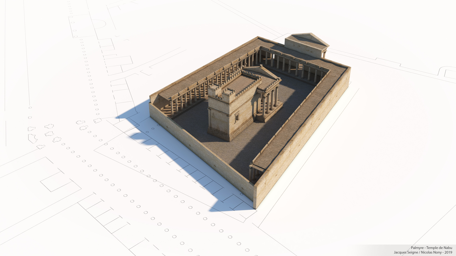 État 1b du sanctuaire de Nabû à Palmyre