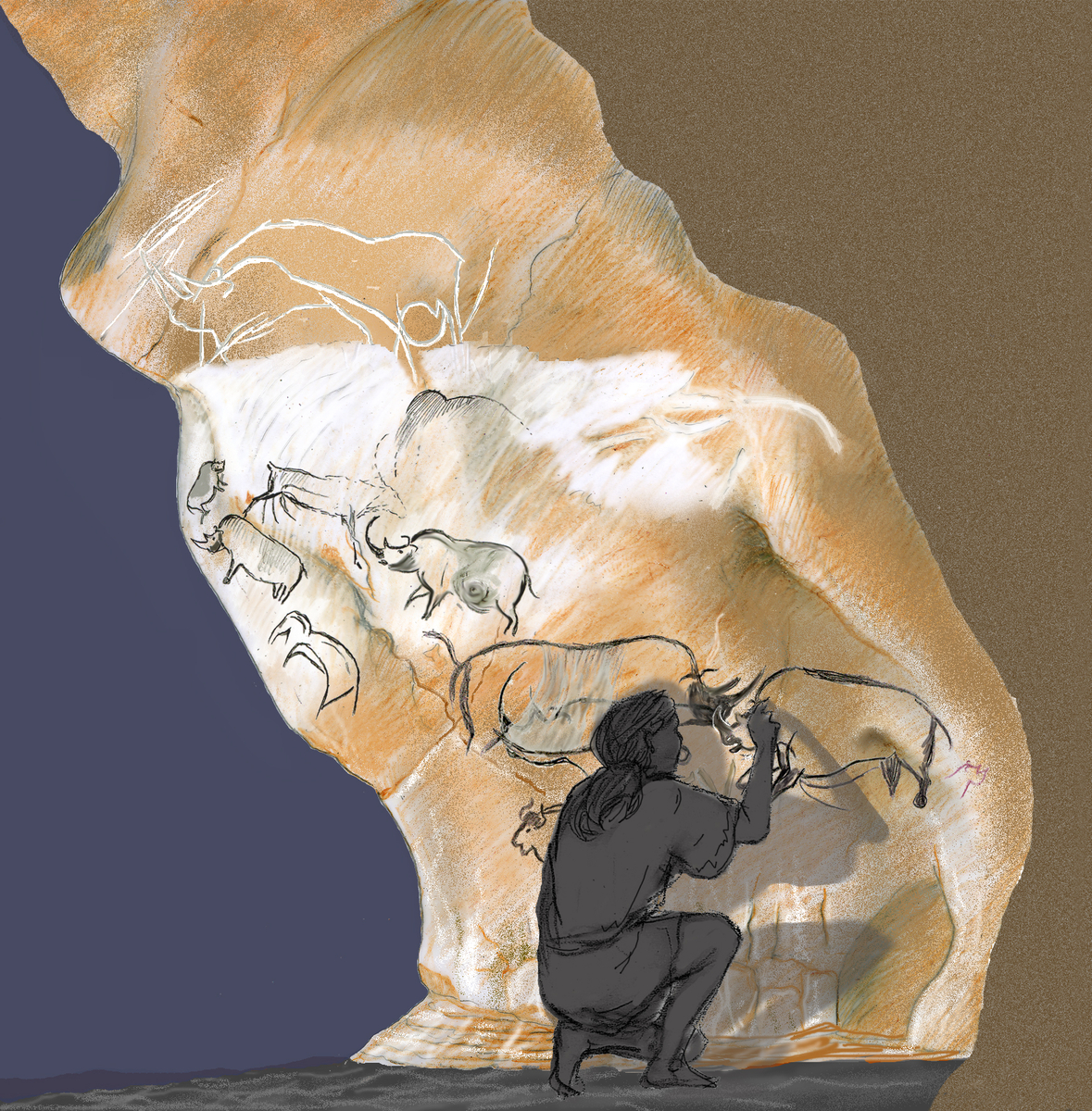 Les rhinocéros affrontés (droite)