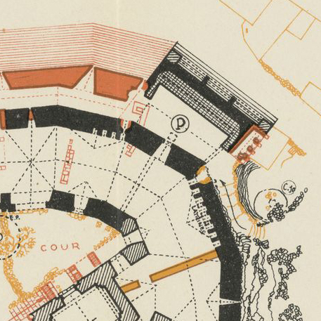 Plan de la tour des Latrines du Crac des Chevaliers (Krak)
