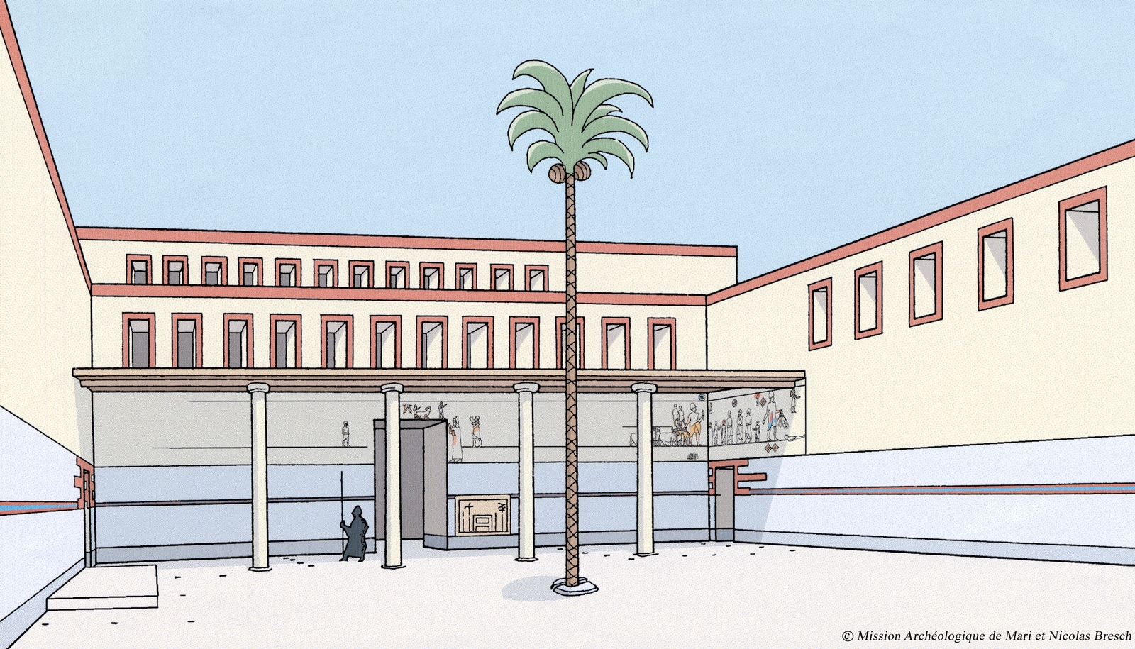 Cour 106 du Grand Palais royal de Mari