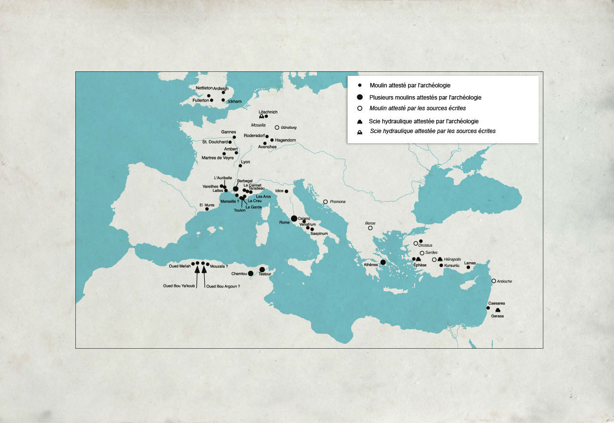  Moulins hydrauliques dans l'empire romain  