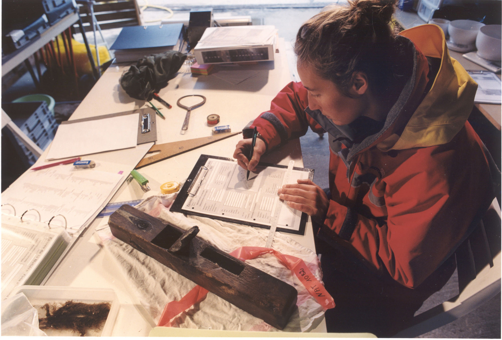 Photographie de l'inventaire d'une varlope