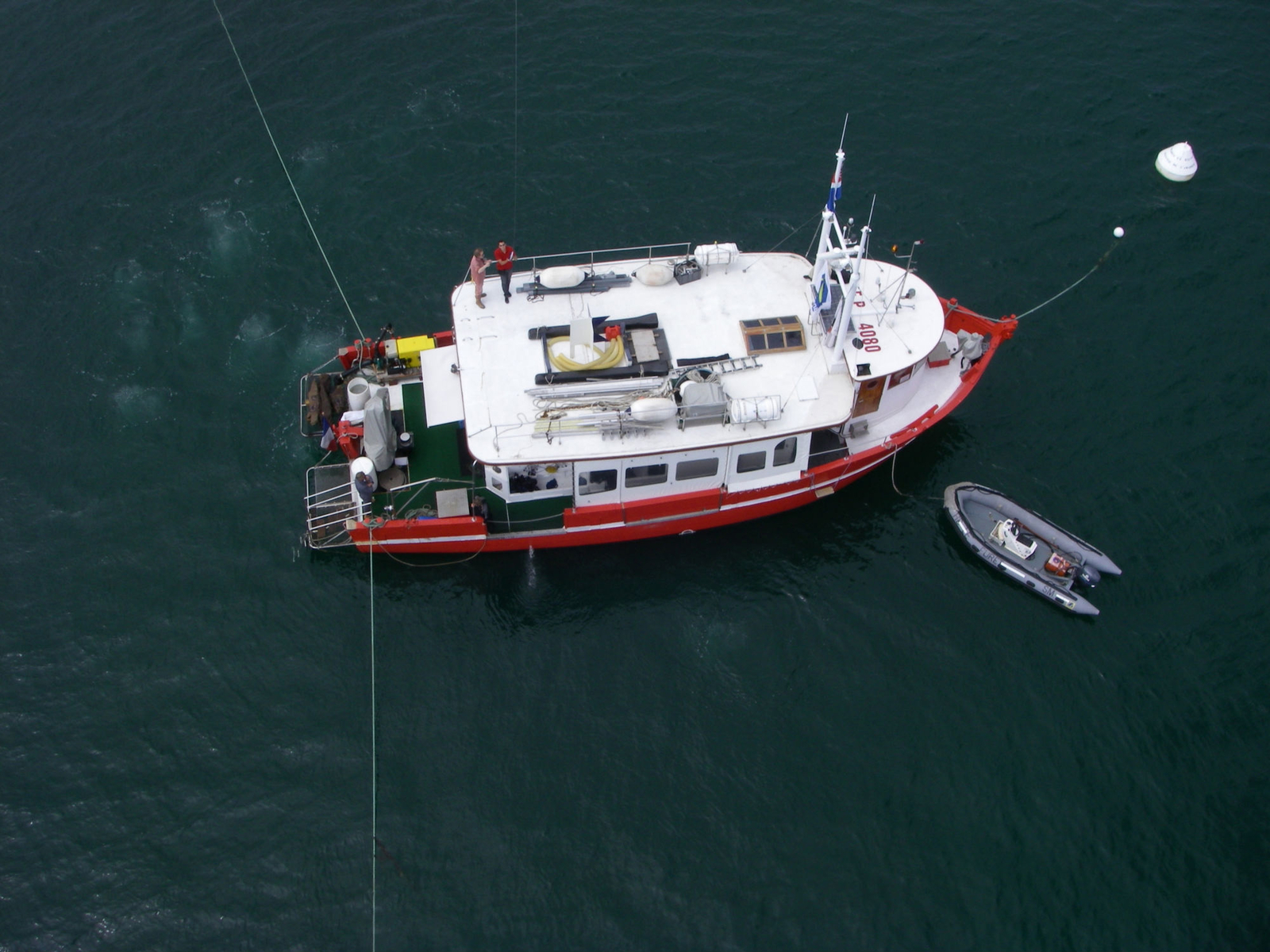 Photographie aérienne par cerf-volant d'Hermine-Bretagne. 