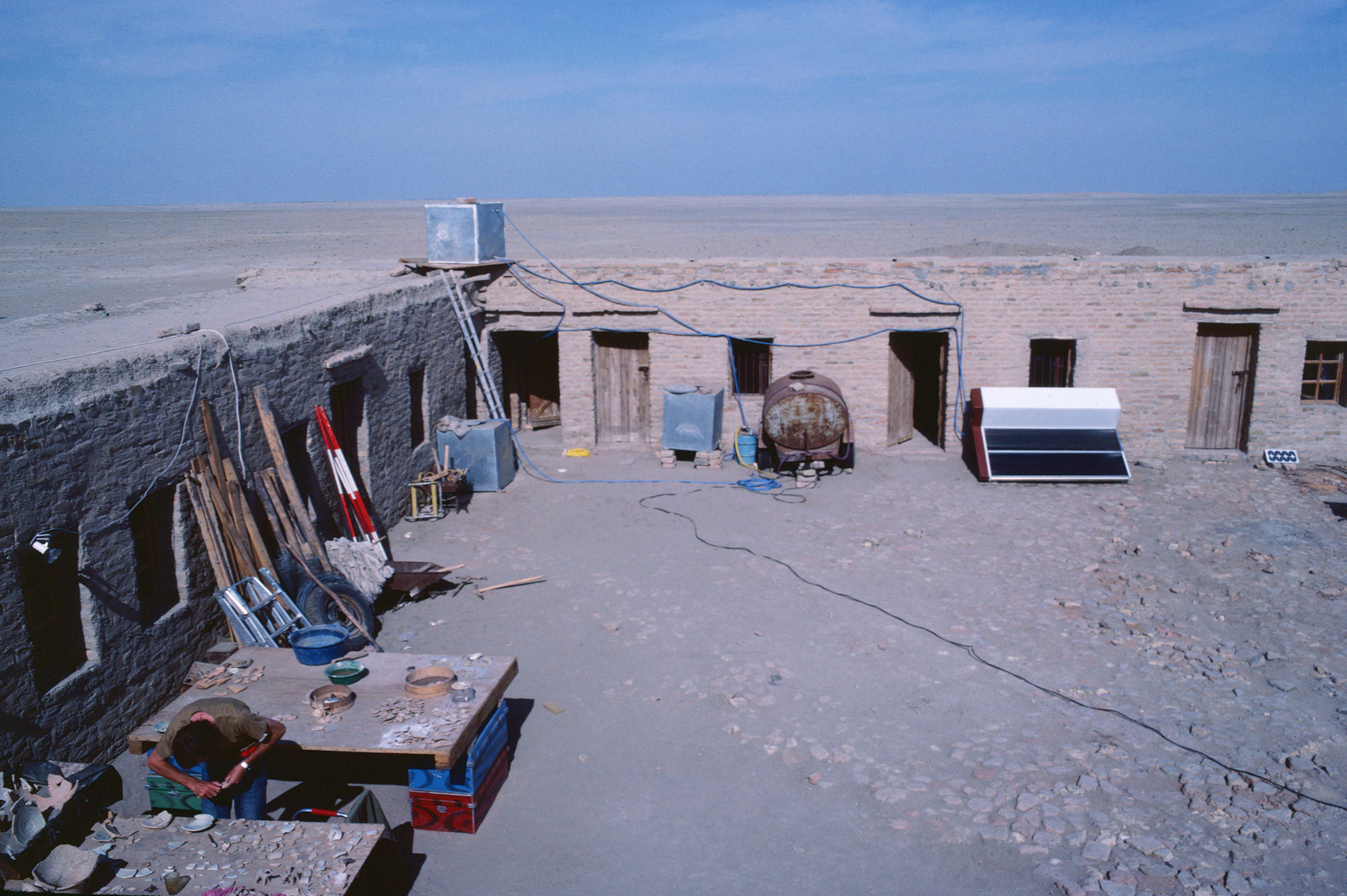 La cour de la maison. © Mission Archéologique française de Larsa-‘Oueili, cliché Joël Suire