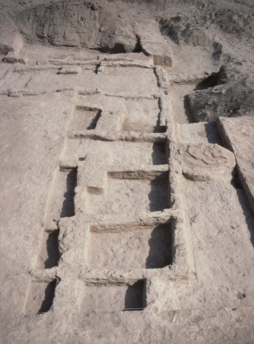 Les murets du bâtiment 41. © Mission Archéologique française de Larsa-‘Oueili, ARCH. MAE, JLH279_13_002, cliché Régis Vallet