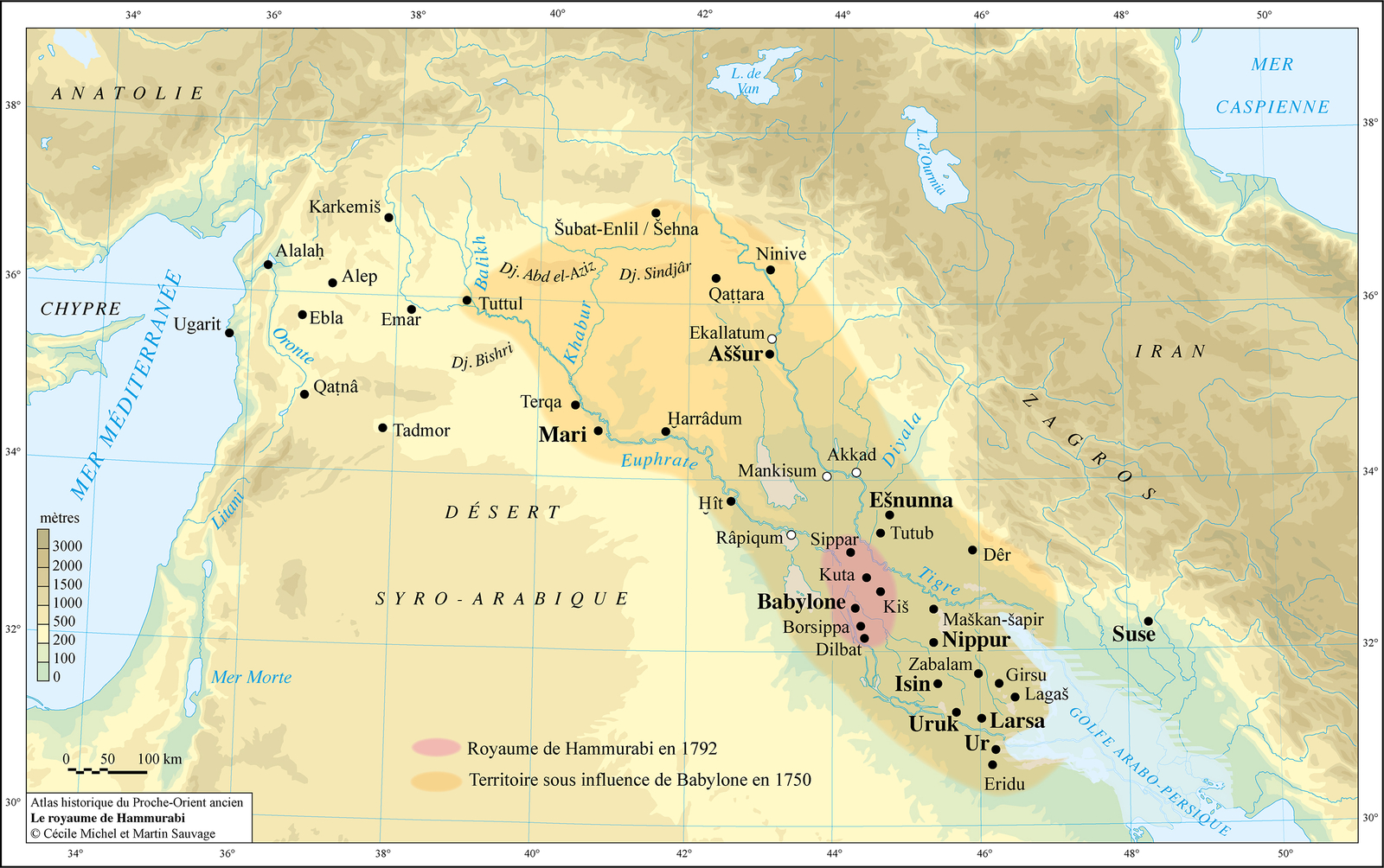 Carte du royaume d'Hammurabi
