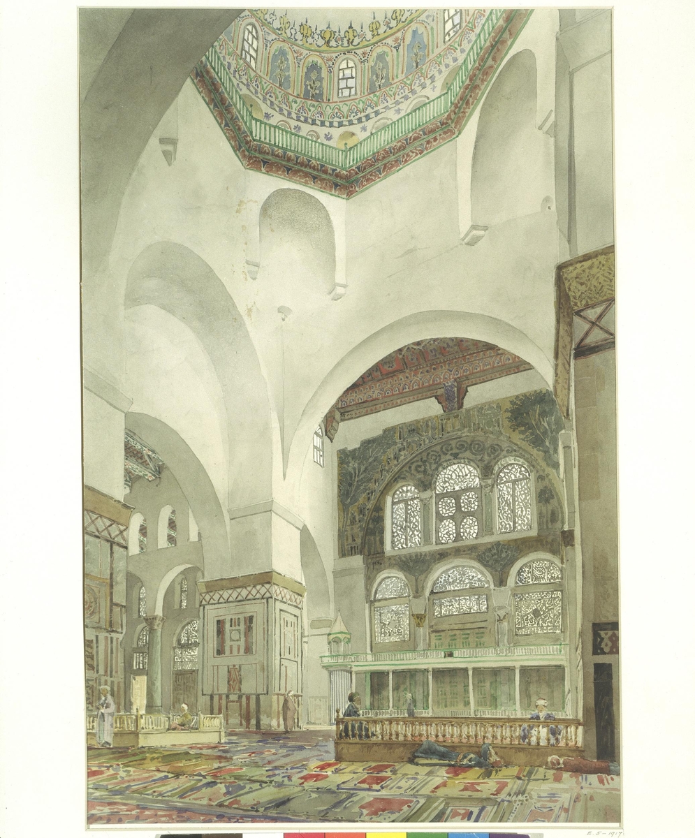 Intérieur de la Grande Mosquée de Damas