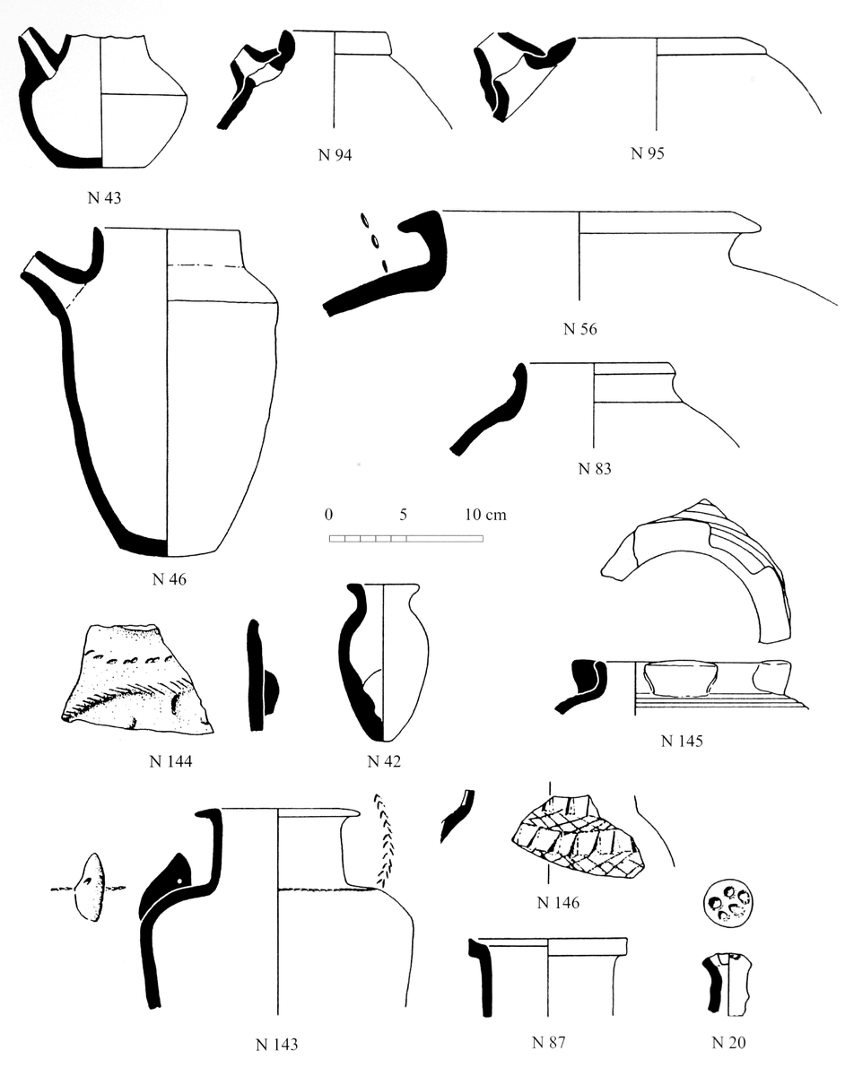 Céramiques sumériennes. © Mission Archéologique française de Larsa-‘Oueili, publié dans Calvet, 2003, p. 33, fig. 5