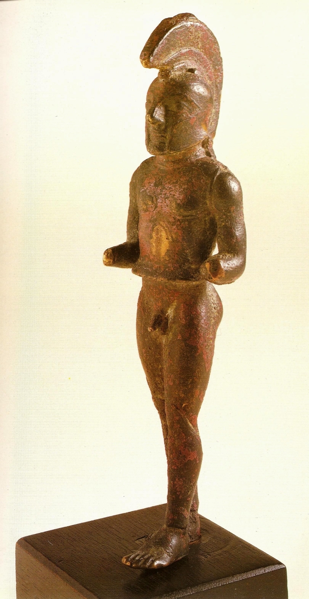 Statuette en bronze d'un hoplite grec (V°-IV° siècles av. J.-C.), environs de Shabwa
