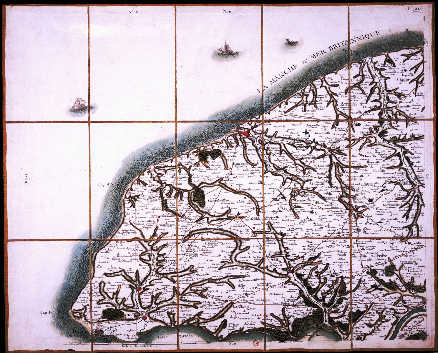 Carte du Havre établie sous la direction de César-François Cassini de Thury
