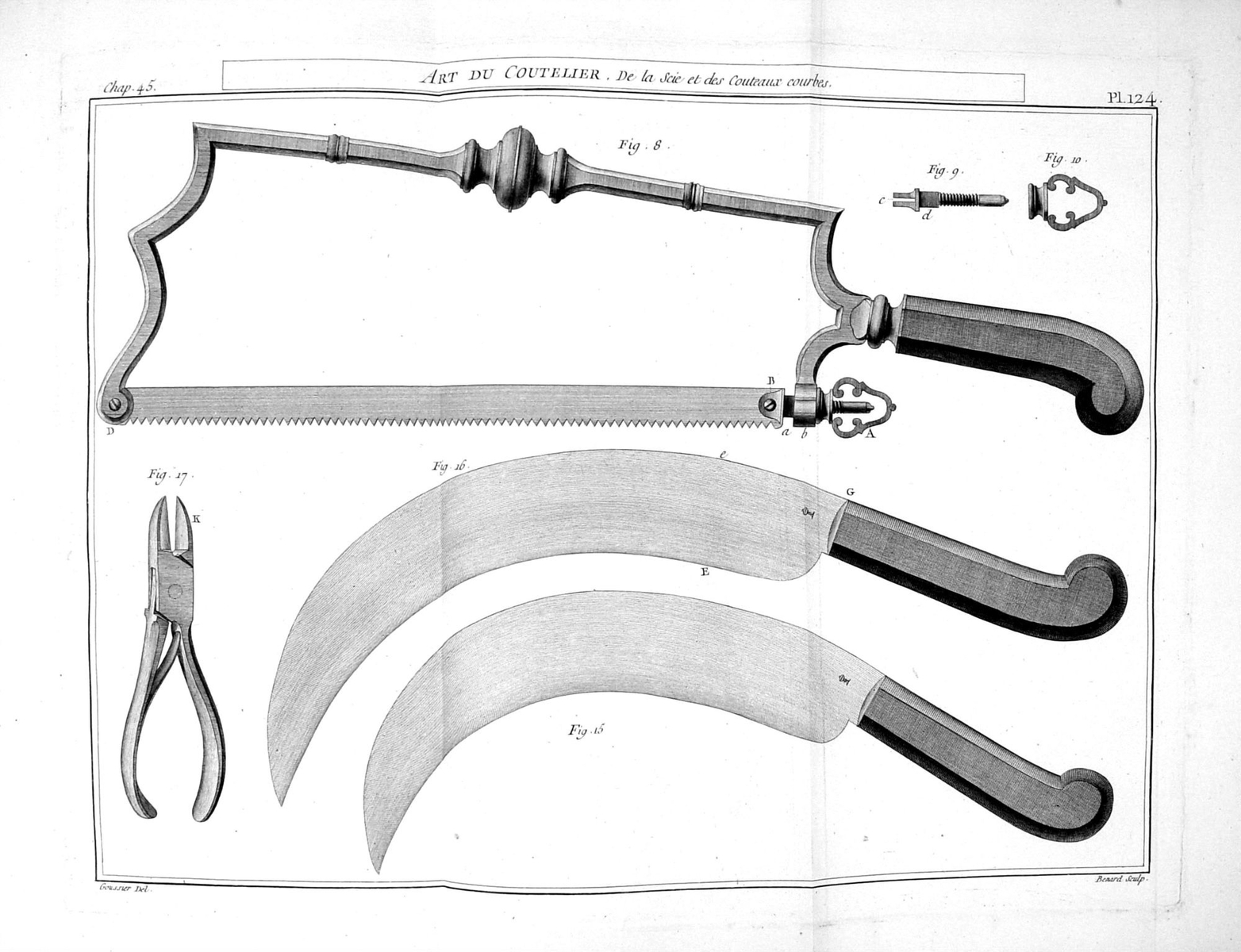 Dessin de couteaux en chirurgie