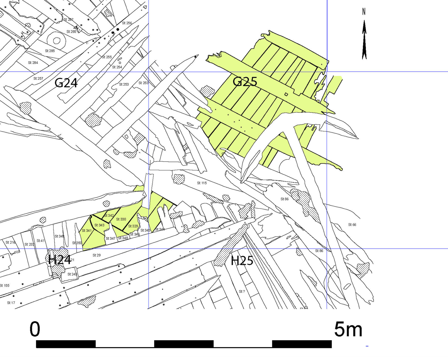 Relevé détaillé du gaillard d'avant de la Dauphine