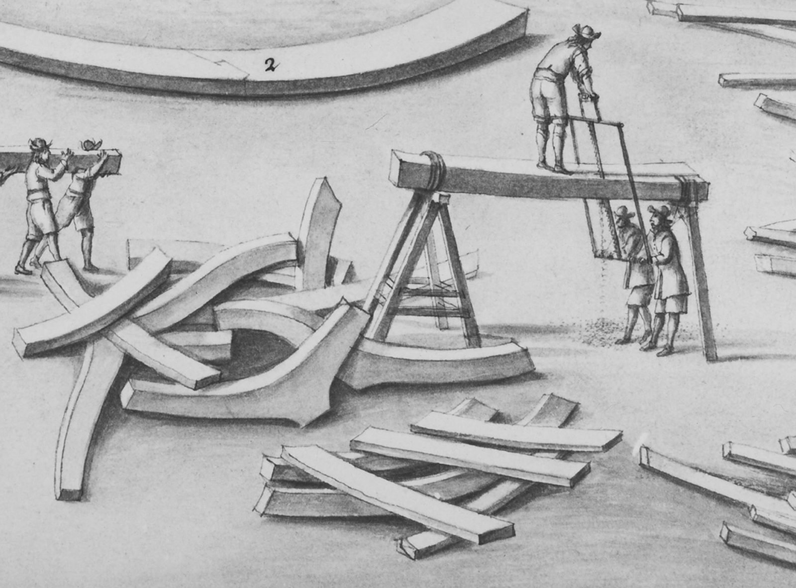 Détail d'une planche de l'Arsenal de Toulon