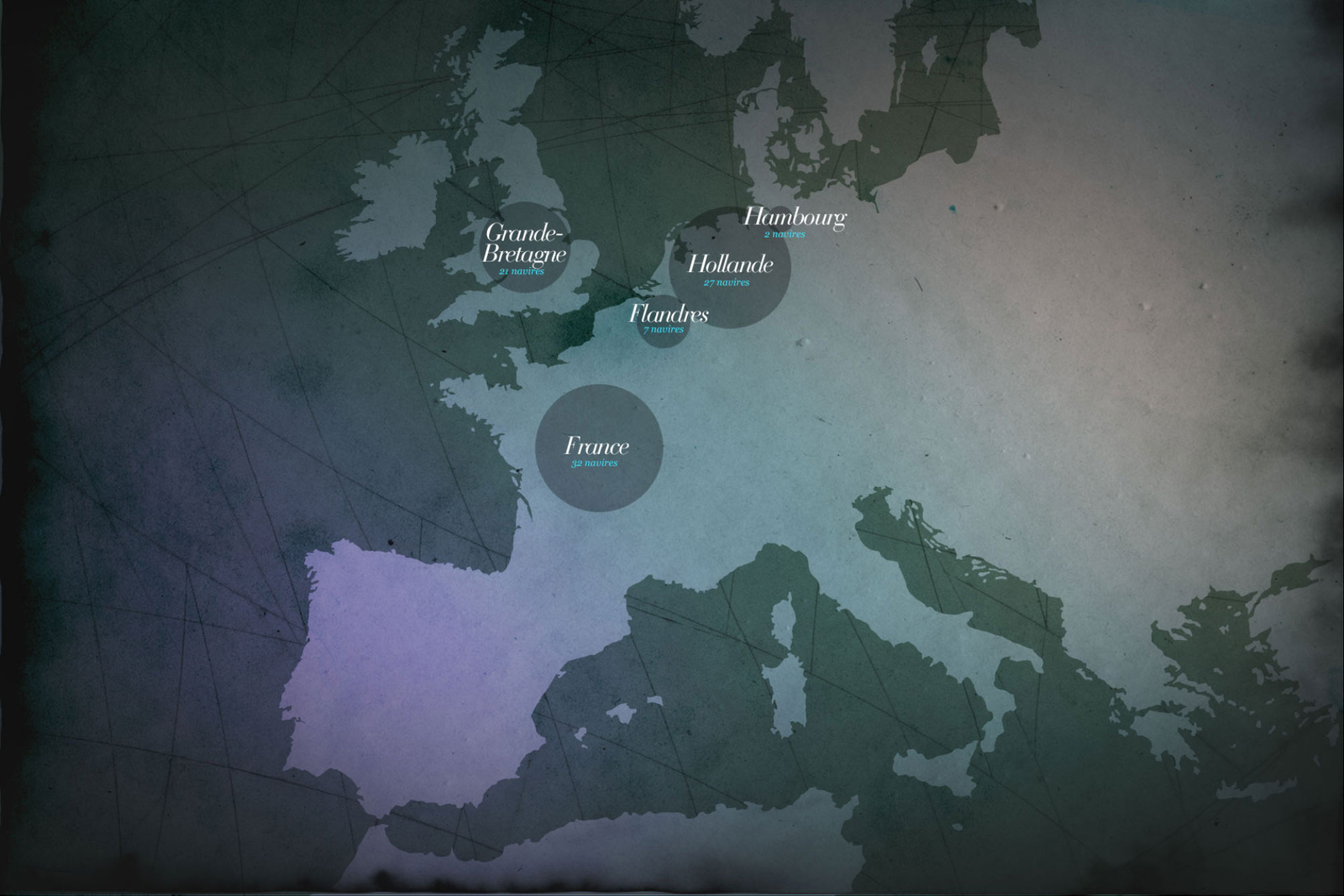 Carte des lieux de constructions des navires malouins